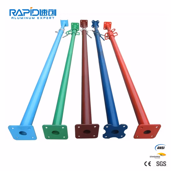 Poteau en acier de construction étayant les accessoires de coffrage de mur de Jack d'appui vertical